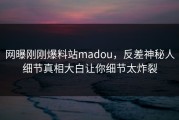 网曝刚刚爆料站madou，反差神秘人细节真相大白让你细节太炸裂