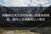 网曝麻豆网页实时秘闻，劲爆真相揭秘，圈内人丑闻真相让人瞠目