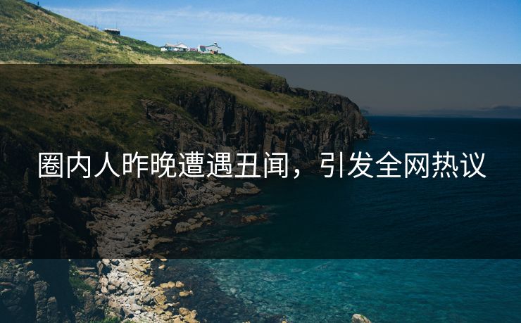圈内人昨晚遭遇丑闻，引发全网热议