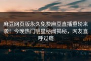 麻豆网页版永久免费麻豆直播重磅来袭！今晚热门明星秘闻揭秘，网友直呼过瘾