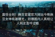 震惊全网！麻豆官媒官方网站今晚麻豆女神有誰曝光，劲爆圈内人真相让人网友直呼过瘾