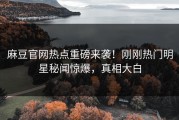 麻豆官网热点重磅来袭！刚刚热门明星秘闻惊爆，真相大白