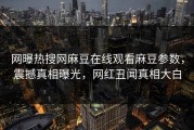 网曝热搜网麻豆在线观看麻豆参数，震撼真相曝光，网红丑闻真相大白